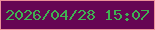 文字の大きさ：4、枠の色：eb9099、背景の色：660553、文字の色：40b152 無料ブログパーツのブログ時計