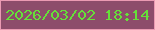 文字の大きさ：4、枠の色：eb9ab3、背景の色：8d4c6b、文字の色：65e039 無料ブログパーツのブログ時計