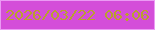 文字の大きさ：4、枠の色：eb9bf4、背景の色：d44ed9、文字の色：baa02f 無料ブログパーツのブログ時計