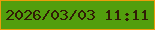 文字の大きさ：3、枠の色：eb9d0c、背景の色：529e0d、文字の色：311c06 無料ブログパーツのブログ時計