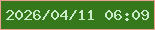 文字の大きさ：3、枠の色：eb9f91、背景の色：36791d、文字の色：cbecc9 無料ブログパーツのブログ時計