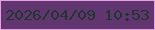 文字の大きさ：5、枠の色：eb9fe3、背景の色：613570、文字の色：22362f 無料ブログパーツのブログ時計