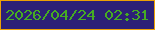 文字の大きさ：3、枠の色：eba105、背景の色：2c2076、文字の色：46ac22 無料ブログパーツのブログ時計