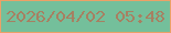文字の大きさ：4、枠の色：eba167、背景の色：74bf9b、文字の色：a78062 無料ブログパーツのブログ時計