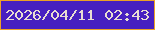 文字の大きさ：4、枠の色：eba227、背景の色：4720c1、文字の色：e8ddd2 無料ブログパーツのブログ時計