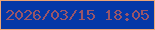 文字の大きさ：1、枠の色：eba576、背景の色：0438a7、文字の色：995569 無料ブログパーツのブログ時計