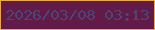 文字の大きさ：3、枠の色：eba650、背景の色：621b48、文字の色：4d4671 無料ブログパーツのブログ時計