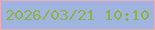 文字の大きさ：1、枠の色：ebacbc、背景の色：a0b4e0、文字の色：91b044 無料ブログパーツのブログ時計