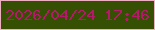 文字の大きさ：3、枠の色：ebafbf、背景の色：354f03、文字の色：b51a6a 無料ブログパーツのブログ時計