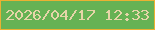 文字の大きさ：1、枠の色：ebb132、背景の色：66b254、文字の色：e6d5a8 無料ブログパーツのブログ時計
