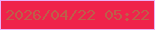 文字の大きさ：4、枠の色：ebb2f6、背景の色：ef234b、文字の色：bd5f49 無料ブログパーツのブログ時計