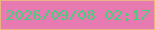 文字の大きさ：4、枠の色：ebb386、背景の色：e77bb1、文字の色：4acc7c 無料ブログパーツのブログ時計
