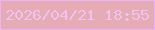 文字の大きさ：3、枠の色：ebb3fe、背景の色：e6acb6、文字の色：f3c1ef 無料ブログパーツのブログ時計