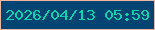 文字の大きさ：1、枠の色：ebb6a1、背景の色：044473、文字の色：10d1ae 無料ブログパーツのブログ時計