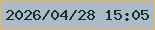 文字の大きさ：5、枠の色：ebb75b、背景の色：acbac5、文字の色：13302a 無料ブログパーツのブログ時計