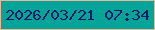 文字の大きさ：1、枠の色：ebb798、背景の色：05a499、文字の色：011c66 無料ブログパーツのブログ時計