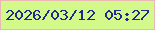 文字の大きさ：2、枠の色：ebb7b6、背景の色：d4f98b、文字の色：222b89 無料ブログパーツのブログ時計