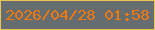 文字の大きさ：2、枠の色：ebc451、背景の色：656d70、文字の色：ef7a0b 無料ブログパーツのブログ時計