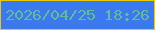 文字の大きさ：1、枠の色：ebc80b、背景の色：3c78ef、文字の色：60be94 無料ブログパーツのブログ時計