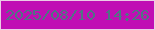 文字の大きさ：1、枠の色：ebcce6、背景の色：c00eb4、文字の色：4f7384 無料ブログパーツのブログ時計