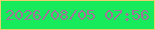 文字の大きさ：5、枠の色：ebcf6f、背景の色：17eb5c、文字の色：a27399 無料ブログパーツのブログ時計