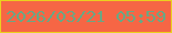 文字の大きさ：4、枠の色：ebd01f、背景の色：f66645、文字の色：6aa784 無料ブログパーツのブログ時計