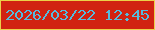 文字の大きさ：3、枠の色：ebd049、背景の色：d12211、文字の色：54bbde 無料ブログパーツのブログ時計