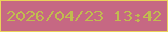 文字の大きさ：1、枠の色：ebd35a、背景の色：c66883、文字の色：c1bc4f 無料ブログパーツのブログ時計