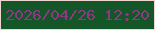 文字の大きさ：3、枠の色：ebd7d0、背景の色：145628、文字の色：8e3887 無料ブログパーツのブログ時計