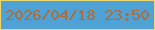 文字の大きさ：3、枠の色：ebd870、背景の色：50a1d4、文字の色：a96d3a 無料ブログパーツのブログ時計