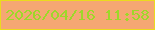 文字の大きさ：1、枠の色：ebda1e、背景の色：f5a773、文字の色：9dd829 無料ブログパーツのブログ時計