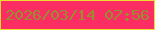 文字の大きさ：3、枠の色：ebdc2e、背景の色：fc2d62、文字の色：949030 無料ブログパーツのブログ時計