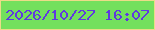 文字の大きさ：2、枠の色：ebdc88、背景の色：73e05d、文字の色：5f39e0 無料ブログパーツのブログ時計