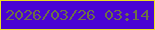 文字の大きさ：4、枠の色：ebdf21、背景の色：4a03d3、文字の色：6d7046 無料ブログパーツのブログ時計