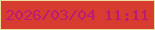 文字の大きさ：4、枠の色：ebdf9e、背景の色：d83c31、文字の色：b91b76 無料ブログパーツのブログ時計