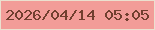 文字の大きさ：2、枠の色：ebe0cf、背景の色：f29c98、文字の色：713f2f 無料ブログパーツのブログ時計
