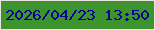 文字の大きさ：5、枠の色：ebe3dd、背景の色：3d932e、文字の色：020293 無料ブログパーツのブログ時計