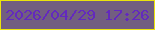 文字の大きさ：2、枠の色：ebe40d、背景の色：725e80、文字の色：6329be 無料ブログパーツのブログ時計