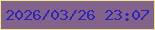 文字の大きさ：5、枠の色：ebe691、背景の色：83638b、文字の色：3026b5 無料ブログパーツのブログ時計