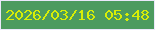 文字の大きさ：5、枠の色：ebe8fb、背景の色：4c9b5f、文字の色：d7ee07 無料ブログパーツのブログ時計