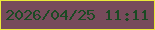 文字の大きさ：1、枠の色：ebe93a、背景の色：774b5b、文字の色：1a4a23 無料ブログパーツのブログ時計