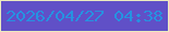 文字の大きさ：3、枠の色：ebebbf、背景の色：6050c7、文字の色：2692e1 無料ブログパーツのブログ時計