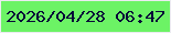 文字の大きさ：3、枠の色：ebebf0、背景の色：6cf365、文字の色：080938 無料ブログパーツのブログ時計