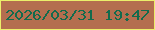 文字の大きさ：2、枠の色：ebef6b、背景の色：b46e4f、文字の色：126b4d 無料ブログパーツのブログ時計