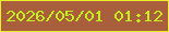 文字の大きさ：5、枠の色：ebf02b、背景の色：a95f3b、文字の色：c4ef1c 無料ブログパーツのブログ時計