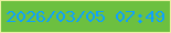 文字の大きさ：1、枠の色：ebf0a4、背景の色：6cc040、文字の色：0ea2fc 無料ブログパーツのブログ時計