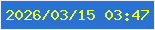 文字の大きさ：2、枠の色：ebf0f6、背景の色：2b71d0、文字の色：eafc2d 無料ブログパーツのブログ時計