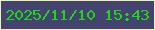文字の大きさ：3、枠の色：ebf2b5、背景の色：444370、文字の色：1ed717 無料ブログパーツのブログ時計
