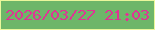 文字の大きさ：5、枠の色：ebf79b、背景の色：6eb669、文字の色：df3494 無料ブログパーツのブログ時計