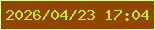 文字の大きさ：2、枠の色：ebf8a2、背景の色：914600、文字の色：c0eb24 無料ブログパーツのブログ時計